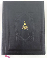 Holy Bible Red Letter Edition Masonic Edition Cyclopedic Indexed Hertel 1942 picture