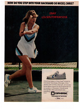 1977 Converse Chris Evert Tennis Shoes Vintage Print Advertisement picture