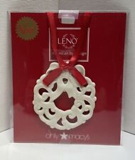 LENOX  Macys NWT Wreath Pierced Charm / Ornament  NEW Christmas No Date picture