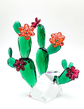 New SWAROVSKI 5426805 Crystal Flowers Desert Pink Cactus Figurine Display Decor picture