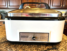 Vtg Nesco Electric Roaster Oven With Chrome Wire Rack Stainless Dome Lid N-109 picture