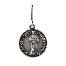 Saint St Francis Of Assisi Pet Medal Collar Tag Animal Protector For Dog Cat picture