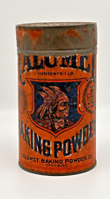 Antique Calumet Baking Powder Tins Chicago IL USA 1912 and 1920 Indian Chief (3) picture