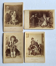 Antique Lot of 4 German Painting by Ed. Grutzner, H. Richte Cabinet Card photos picture