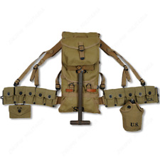 Replica WW2 US M1928 M1 Garland 10 Backapck Belt Ammo Bag Set Canvas Bag 1:1 NEW picture