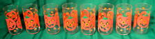 8 Libbey Jack O Lantern Pumpkin Drinking Glasses picture