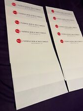 Letterhead 10 Sheets Of BANK SAVINGS 1960s Vintage Stationery Unused Lot picture