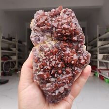 840g Genuine rare Red Cap Auralite 23 raw cluster Quartz Mineral Specimen picture