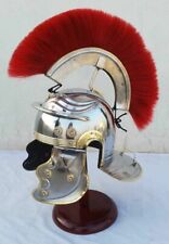 Roman Medieval Centurion Helmet Greek Deluxe Helmet with Leather Liner CHIN STRP picture