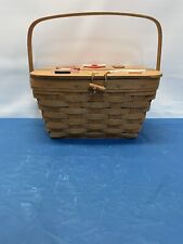 Vintage Longaberger Sewing Basket 1988 Very Good Condition picture