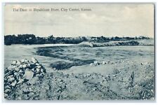 c1910's The Dam In Republican River View Clay Center Kansas KS Posted Postcard picture