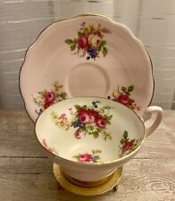 EB Foley Teacup And Saucer, Pattern # 3201, Light Pink With Multicolor Floral. picture