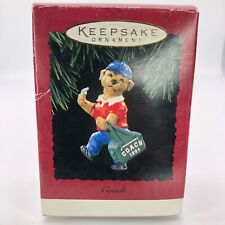 Vintage Hallmark Ornament Figurine for Coach Dog with Whistle & Gym Bag 1994 picture