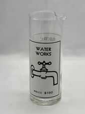 Vintage 1961 Monopoly Glass Pitcher Water Works Electric Company bar mancave FUN picture