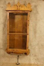 Antique Wall Mount Clock Case Hand Carved Primitive Great Wall Case No Glass picture