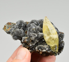 Calcite with Quartz and Galena - Casteel Mine, Iron Co., Missouri picture