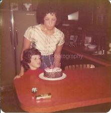 Birthday Girl FOUND PHOTOGRAPH Color CAKE Original 1970'S Vintage JD 111 23 E picture