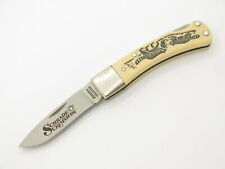 Vtg 1990 Limited Schrade USA SC513 Scrimshaw Folding Lockback Pocket Knife picture