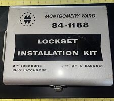 Vintage Montgomery Ward Door Lock Installation Kit  Tool Boring Jig W/Metal Case picture