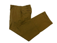 WW2 WWII Korean War Dress Pants US Army Button Fly Wool OD Green Trouser 32 x 30 picture