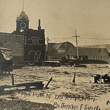 Antique RPPC Real Postcard Pullman WA Flood Story On Back Poor Man Disappeared picture