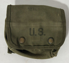 Original WW2 Era U.S. Army OD Canvas First Aid Pouch Belt early Rare 1945 Date picture