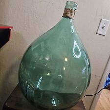  XLarge Italian Glass Green Demijohn 40 Carboy Bottle 22
