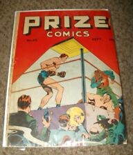 RARE PRIZE COMICS 45 - GOLDEN AGE 1944 PRE CODE - GOOD+ 2.5 picture
