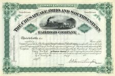 Collis P. Huntington signed Chesapeake, Ohio & Southwestern Railroad - Autograph picture