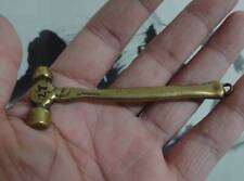 Vintage Style Solid Brass Mini Hammer Pendant for Keyring picture