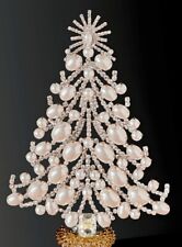 Vintage Czech Rhinestone Pearl Christmas Tree - Magical Holiday Decor picture
