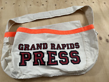 Grand Rapids Press News Newspaper Carrier Paper Route Canvas Bag Vtg Michigan picture