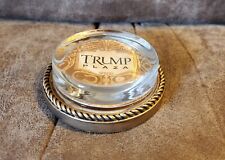 Trump Plaza Paperweight By Linda Grayson Gold Tone Rope Trim MAGA picture