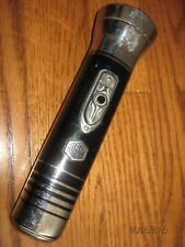 Vintage Eveready Masterlite Square Chrome & Black Flashlight Made in the USA picture