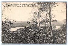 c1912 The Three Lakes Waccabuc Oscaleta Rippawan Near South Salem NY Postcard picture