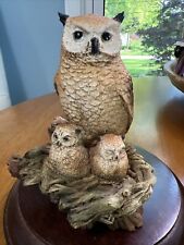 Vintage 1988 Castagna Italy Owl W/ Owlets Figurine picture