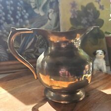 Vintage Solid Brass Water Pitcher Brass Jug With Ornate Handle picture