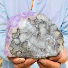 1400g Natural Rare Amethyst Lace Agate Freeform Quartz Crystal Reiki Healing picture