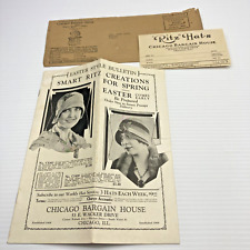 Chicago Bargain House Ritz Hats Easter Style Bulletin Fashion Catalog Antique picture