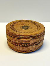 Nootka Alaskan Hand Woven Basket; Original Native American Lidded Basket; Lot 16 picture