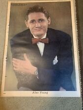 ALAN YOUNG original color portrait SUNDAY NEWS 8/1/48 OLD HOLLYWOOD 10.5X14.5 picture