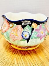 Fitz & Floyd 1994 Spring Floral Ceramic Trinket Bowl Hand Painted 4X6 picture