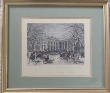 Jimmy & Rosalyn Carter/Hand-Signed White House Lithograph/Christmas/Framed/Art picture