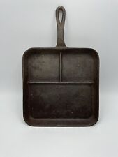 Unmarked Lodge Cast Iron Divided Breakfast Skillet - RESTORED - Griswold Wagner picture