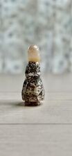 Rare Vintage Russian Selenite and Marble Hand Carved Girl Figurine 4.5” Tall  picture