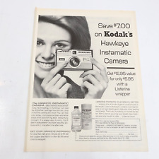 1964 Kodak Hawkeye Instamatic $7 Off with Listerine Wrapper Print Ad 10.5x13.5 picture