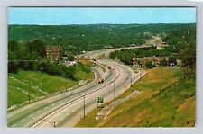 Zanesville OH- Ohio, Modern Expressway Interstate 70, Antique, Vintage Postcard picture
