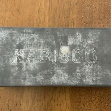 Antique Vintage NABISCO Cracker Tin Embossed Primitive Americana Cookie Box picture