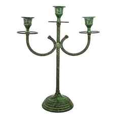 MCM Faux Patina Verdigris Twisted Cable Candlelight 12.25