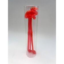 Pink Flamingo Plastic Drink Stirrers Set of 6 picture